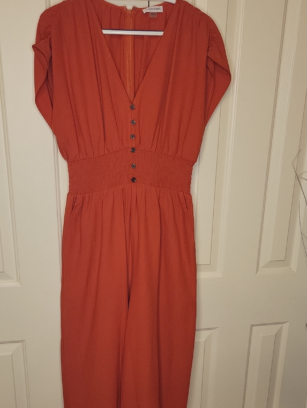 Calvin Klein Orange Textured Top